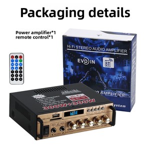 Усилитель BT-198E для монофонических мини-колонок, усилитель мощности с USB-приемником, слот для карты памяти, 12В/220В, производство Китай - Product Image 6