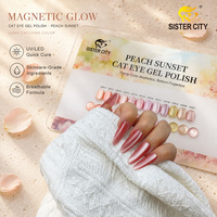 Vente flash - Gel pour ongles effet œil de chat rose - 12 couleurs - Dégradé coucher de soleil - Séchage rapide - Gel pour ongles professionnel