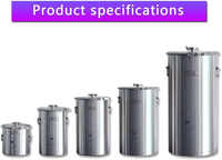 Fût de Fermentation d'Alcool en Acier Inoxydable SS316L Recyclable et Écologique de 20L pour la Fabrication de Vin à Domicile, Cuve de Fermentation, Récipient Sous Pression UE