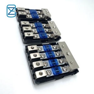 Portafusibles ANL para <span class=keywords><strong>Audio</strong></span> de Auto, Bloque de Distribución <span class=keywords><strong>Fusible</strong></span> de 3 Vías y 60 Amperios para Barcos, Motores, Remolques, Vehículos, Sistemas de Video y Estéreo - Product Image 1