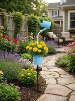 Lampes solaires LED IP65 en forme de paillette, arrosoir décoratif extérieur étanche, pot de fleurs, piquets lumineux pour jardin, allée et cour