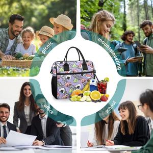 Venta al por mayor diseño personalizado portátil almuerzo bolso reutilizable Aloha <span class=keywords><strong>sushi</strong></span> impresión aislada bolsa térmica Picnic Cool Lunch Bag - Product Image 6