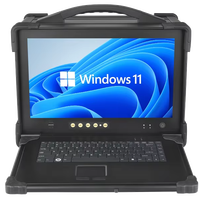 17,3 pulgadas LCD 1920*1080 computadora portátil industrial hacia abajo Intel H81 Express Chipset portátil resistente compatible con computadora portátil