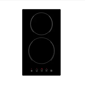 Ceramic 2 Burners Build-in Hob Double Induction Cooker Touch Control Infrared Cooker
