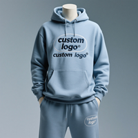 Vêtements streetwear pour hommes, ensemble de survêtement épais imprimé avec lettres, sweat à capuche et pantalon de jogging assortis, fabricants