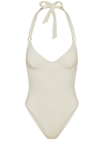 Maillot de bain une pièce pour femme, coupe halter, à armatures, échancré, avec bas échancré et bretelles réglables, personnalisable avec logo OEM – Grande Vente - Product Image 6