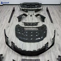 Kit de Carrocería Pequeño de Fibra de Carbono Seca para Ferrari 296, Estilo Versión SP Track Mejorada, Parachoques Delantero, Difusor Trasero, Capó del Motor