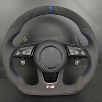 Volant en cuir personnalisé à fond plat en forme de D pour volant en fibre de carbone pour Volkswagen Golf MK7 MK7.5 GTI R Passat Polo Jetta