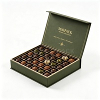 Boîte rigide de luxe personnalisée pour 30 chocolats, ensemble de bonbons et de friandises de qualité supérieure pour offrir en cadeau, boîte d'emballage