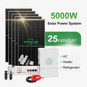 PV Hybrid Solar Panel Photovoltaic Off Grid SolarSystems 5000watt 1000watt 1500w Solar Generator Solar Energy System Home