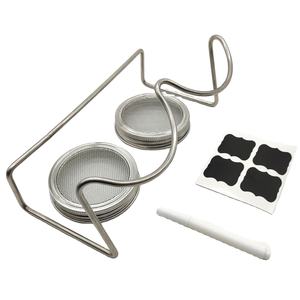 Tarro de albañil de boca ancha de brotes de soja personalizado 3 uds con tamices germinadores de vidrio para germinación de semillas de interior y uso de leche - Product Image 2