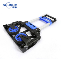 Chariot à main en aluminium durable, chariot pliable robuste avec roues pliables, capacité de 60 kg, personnalisable OEM pour les outils de shopping
