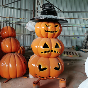 Esculturas Gigantes de Calabaza de Resina <span class=keywords><strong>para</strong></span> Halloween, Calabazas de Fibra de Vidrio <span class=keywords><strong>para</strong></span> Decoración de Eventos en Parques y Fiestas - Product Image 2
