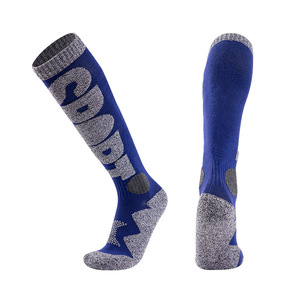 Chaussettes de ski au-dessus du genou, en coton chaud, antidérapantes, pour snowboard, sports de plein air, chaussettes de performance hivernales - Product Image 4