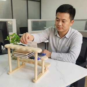 ชั้นวางเครื่องสำอางไม้ 25.5x18x17.5 ซม. สามชั้นสไตล์เรโทรสำหรับจัดระเบียบเครื่องสำอางและน้ำหอมบนโต๊ะ - Product Image 2