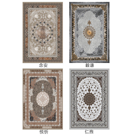 Tapis pour salon, tapis de grande taille, antidérapant, tapis de style moyen-oriental, tapis en velours cristal