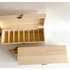 Caja de almacenamiento de madera de pino con rejillas rectangulares de calidad alimentaria para mariscos y pepinos de mar - Product Image 1