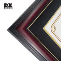 Bingkai Sertifikat Kayu Ukuran Khusus DX Designs dengan Tempat Rumbai, Bingkai Pajangan Diploma, Bingkai Sertifikat Kehormatan, Bingkai Penghargaan Prestasi