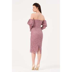 Robe décontractée élégante rose poudré pour femmes DANS, tailles 38-42, confortable et stylée pour tous les jours - Product Image 3