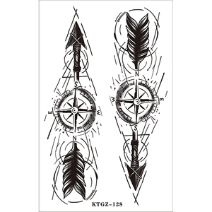 <span class=keywords><strong>Bras</strong></span> semi-permanent imperméable d'autocollant de <span class=keywords><strong>tatouage</strong></span> de boussole <span class=keywords><strong>pour</strong></span> les hommes - Product Image 4