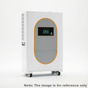 White Energy Storage Container with Digital Display and Casters for Home Use - Product Image 2