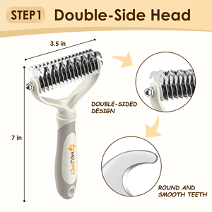 Kit de toilettage pour animaux de compagnie 3 en 1, outils de toilettage pour animaux de compagnie, ensemble d'outils de démêlage pour chiens et chats - Product Image 2