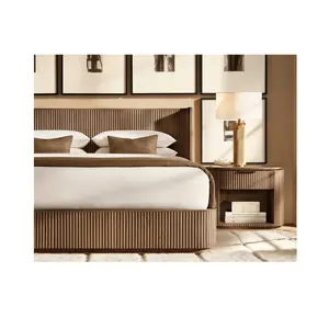 Tempat tidur Modern mewah furnitur kayu oak byron shelter Bed kayu solid queen king bed