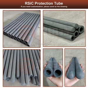 หลอดเซรามิกคาร์ไบด์ซิลิโคนปิดปลายด้านหนึ่ง Si3N4หลอดป้องกันอุณหภูมิ rsic - Product Image 3