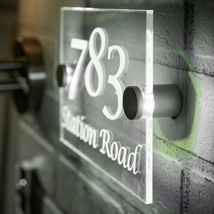 Support mural personnalisé en acrylique transparent pour enseigne lumineuse néon, support de menu, plaque lumineuse LED, vente en gros - Product Image 1