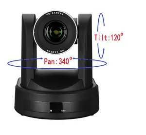 2.4G kablosuz Video konferans PTZ kamera, 4K Ultra HD Lens, sürücü ücretsiz PC ve canlı Streaming, 20 m iletim mesafesi