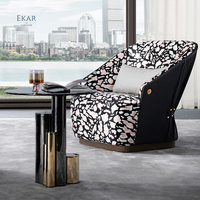 EKAR FURNITURE Fauteuil de haute qualité moderne et confortable chaise longue en tissu chaise de loisirs chaise de canapé simple