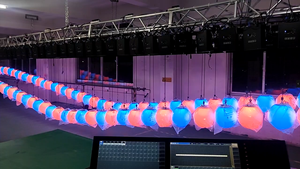 Hot bán động ánh sáng RGB đầy đủ màu sắc <span class=keywords><strong>DMX</strong></span> tời <span class=keywords><strong>LED</strong></span> nâng bóng hệ thống IP55 ma trận ánh sáng cho khách sạn và DJ 100 wát điện - Product Image 2