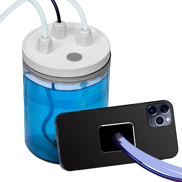 Live Streaming Gaming Silent Cooling Foldable Design Adhesive Mount Pubg Mobile Phone Water Cooling Radiator