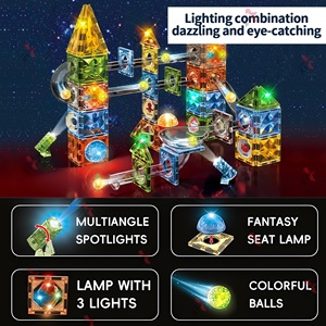 Tendence 2026 Circuit <span class=keywords><strong>de</strong></span> course éducatif STEM, jouets magnétiques à construire soi-même, <span class=keywords><strong>jeu</strong></span> <span class=keywords><strong>de</strong></span> piste à billes, briques lumineuses magnétiques pour enfants - Product Image 5