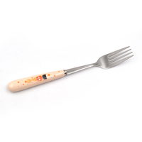 Ensemble de fourchettes, cuillères et couteaux en acier inoxydable pour enfants, design mignon de dessin animé, vaisselle en porcelaine, miroir, sans BPA, écologique, portable