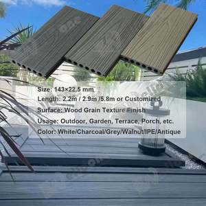 Sân thượng Vòng gỗ rỗng hạt không trượt sàn ngoài trời <span class=keywords><strong>Composite</strong></span> <span class=keywords><strong>decking</strong></span> - Product Image 5