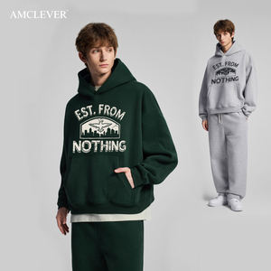 Felpa con Cappuccio Pesante 360GSM "Est." Felpa con Cappuccio Oversize da Uomo con Stampa in Rilievo, Personalizzabile con il Tuo Brand, Collezione "From Nothing" <span class=keywords><strong>Tech</strong></span> Pack - Product Image 1