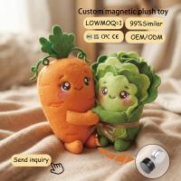 Boneka Magnet Lucu Warna Oranye Wortel Hijau Kubis, Hadiah Pasangan Sayuran
