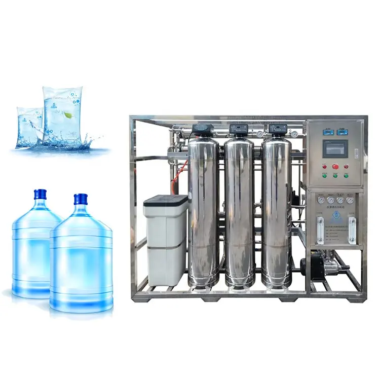 SS304 sistem Osmosis terbalik sistem RO minum Mineral pemurni air mesin pemurni air tanaman alkali industri