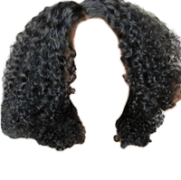 Perruque synthétique afro bouclée longue et petite, avec dentelle frontale, cheveux brésiliens Remy importés, pour femmes, style européen et américain, commerce extérieur
