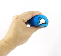 Ballon anti-stress en PU de 6,3 cm avec expression de dessin animé