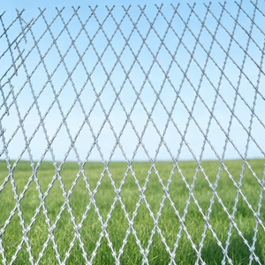 Panel de Malla de Alambre Galvanizado de Alta Seguridad con Tejido Liso <span class=keywords><strong>Concertina</strong></span> de Diamante para Protección en Construcción - <span class=keywords><strong>Venta</strong></span> Directa de Fábrica - Product Image 1