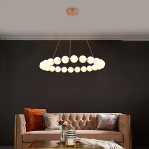 Led Indoor Light Chandelier Fine Modern Home Decorative Simple Design Indoor Bedroom Ring Pendant Light Gold Led Chandelier