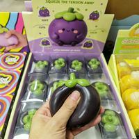 Jouet anti-stress à presser en TPR en forme de fruits et légumes, blocs de construction à rebond lent, coffret cadeau, pour tous les âges - Vente chaude