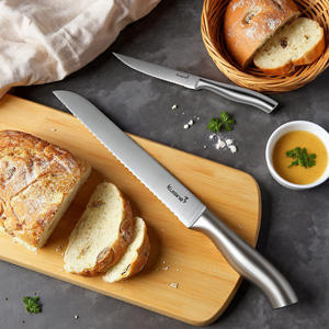 Couteaux de chef Kuisine Factory <span class=keywords><strong>en</strong></span> gros, 15 pièces, aiguiseur intégré, <span class=keywords><strong>bloc</strong></span> <span class=keywords><strong>en</strong></span> bois, antidérapant, ambidextre, acier inoxydable à haute teneur <span class=keywords><strong>en</strong></span> carbone - Product Image 5