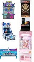 Happy Catch Machine à griffes LED Néon Rose, à monnayeur, pour peluches, jeu d'arcade Yixin YX1105 Personnalisable