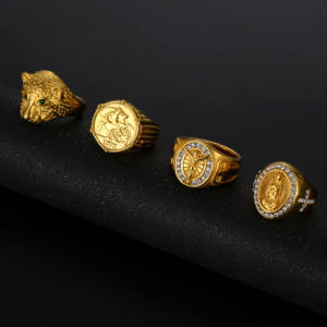 Unisex Cross Saint Michael Protect US 316L Stainless Steel <strong>Signet</strong> <strong>Rings</strong> for <strong>Men</strong> Fashion Thumb Biker <strong>Rings</strong> Jewelry - Product Image 4