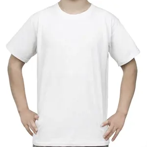 Camiseta de algodón con cuello redondo para mujer, camiseta blanca con impresión personalizada de fábrica China, blanca, blanca, 100%