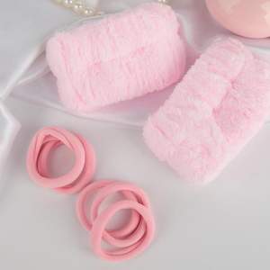 حزمة مخصصة ربطات شعر مشبك مخلب معصم 16 زهرة فقاعة مجموعة عقال العناية بالبشرة لغسيل الوجه سبا والمكياج - Product Image 6