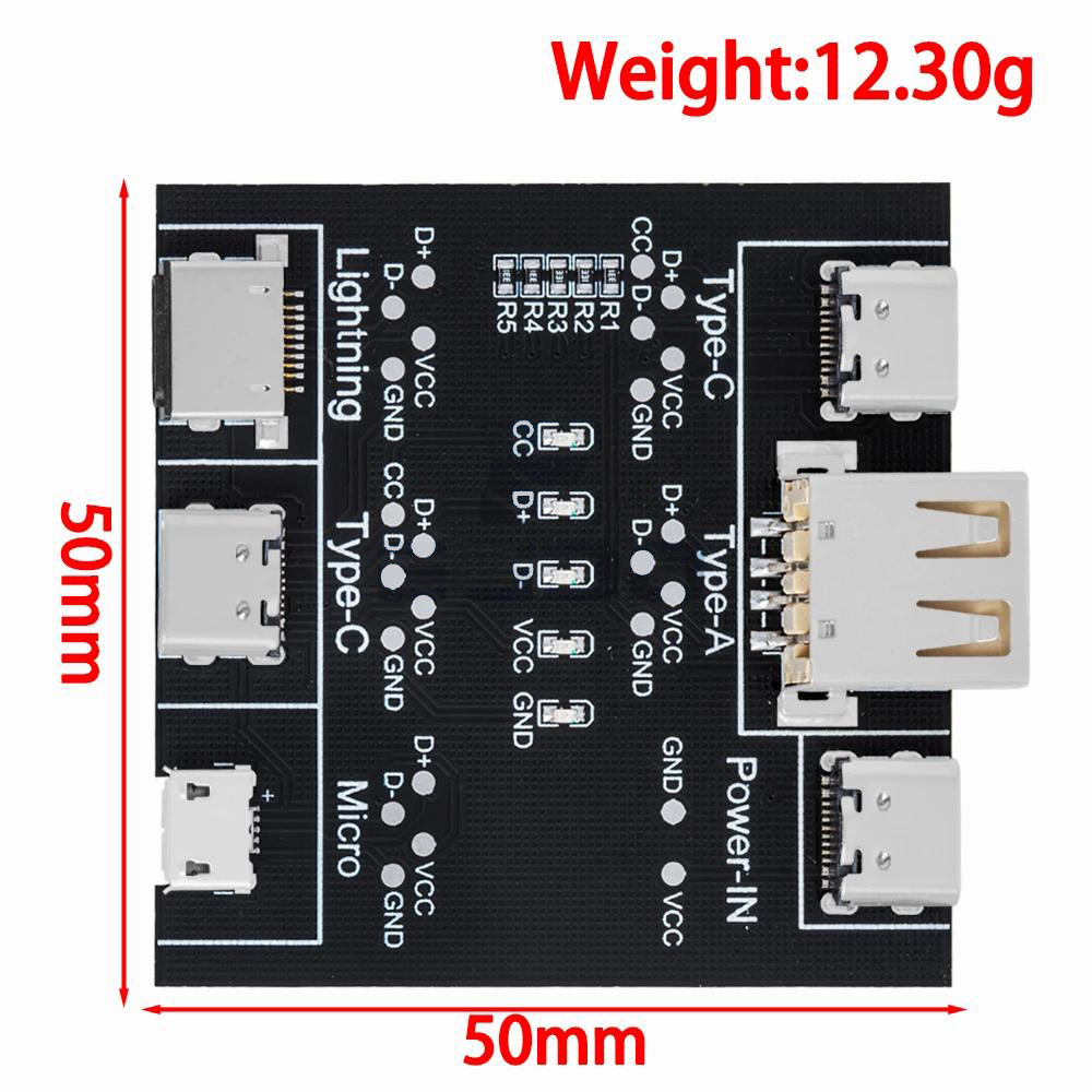 Carte Testeur Câble USB DT3 - Vérifie Câbles IOS, Android, Micro USB, Type-C - Indicateur Lumineux - Léger Et Portable - Pour Dépannage Rapide